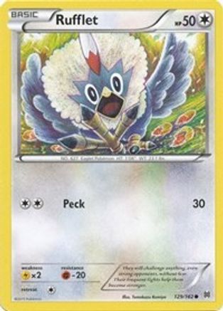 Rufflet 129/162 - BREAKthrough Reverse Holofoil