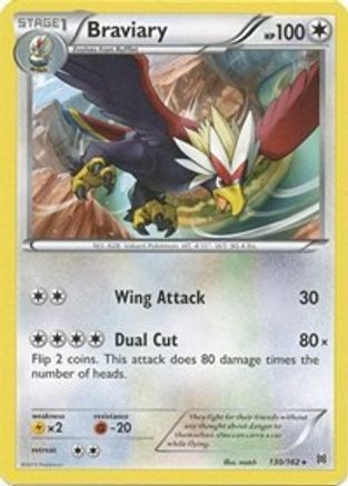 Braviary 130 - XY  BREAKthrough Reverse Holofoil - Rare