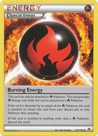 Burning Energy - 151/162 - XY  BREAKthrough Reverse Holofoil - Uncommon