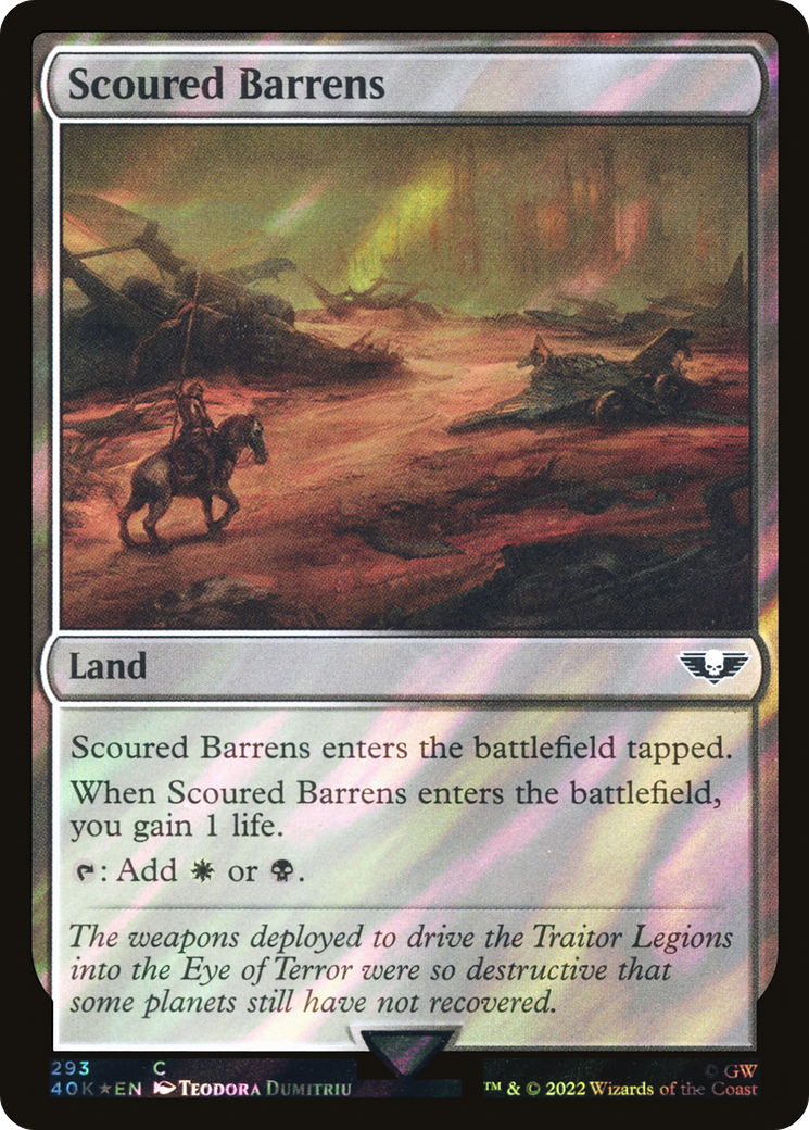 Scoured Barrens (40K-293★) - Warhammer 40,000 Commander Foil