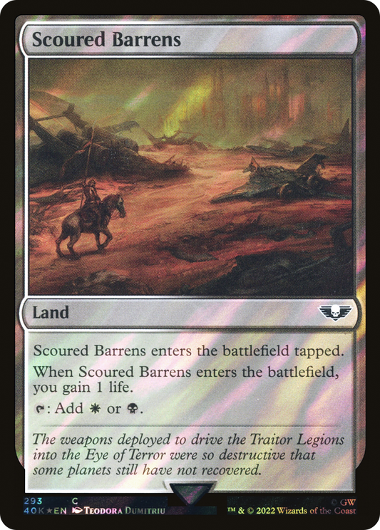 Scoured Barrens (40K-293★) - Warhammer 40,000 Commander Foil