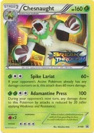 Chesnaught (Prerelease [Staff] (XY68) - XY Promos Holofoil - Promo