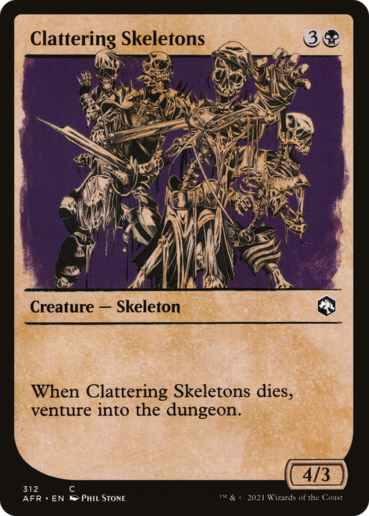 Clattering Skeletons (AFR-312) - Adventures in the Forgotten Realms: (Showcase) Foil