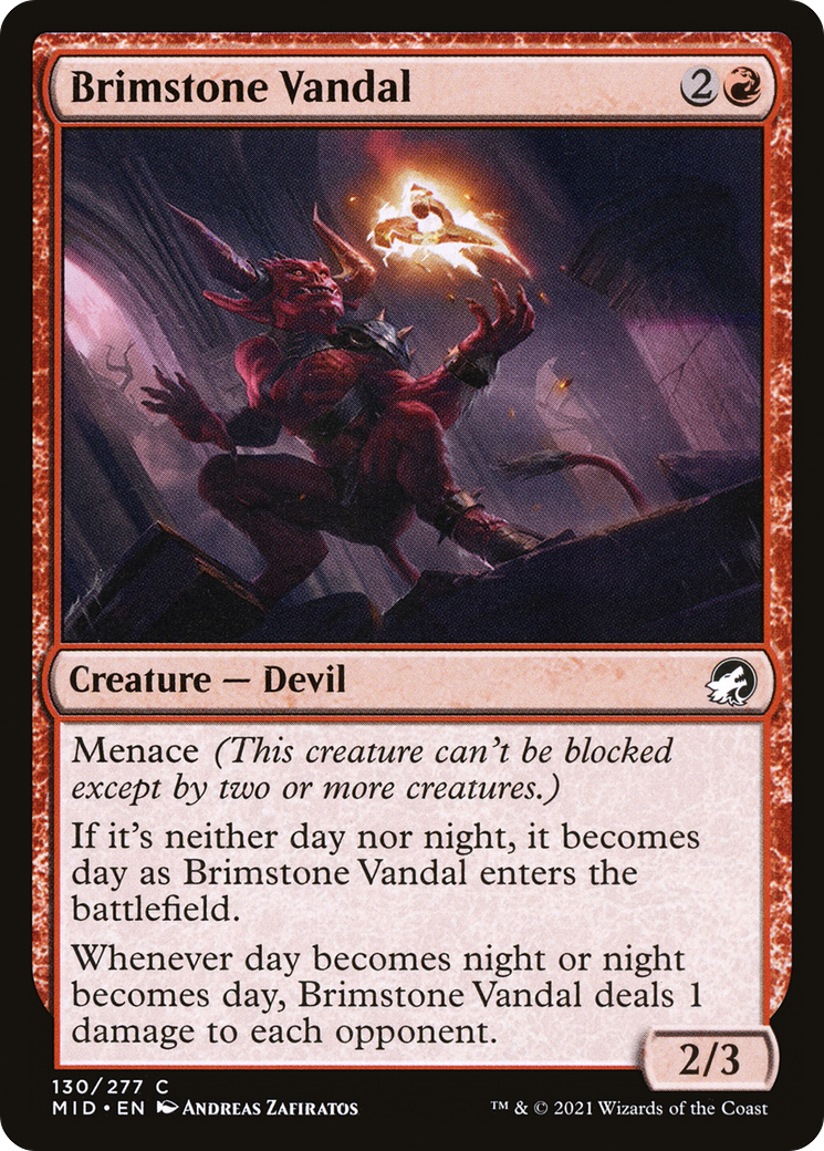 Brimstone Vandal (MID-130) - Innistrad: Midnight Hunt Foil