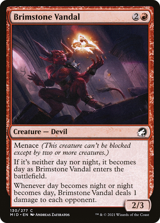 Brimstone Vandal (MID-130) - Innistrad: Midnight Hunt Foil