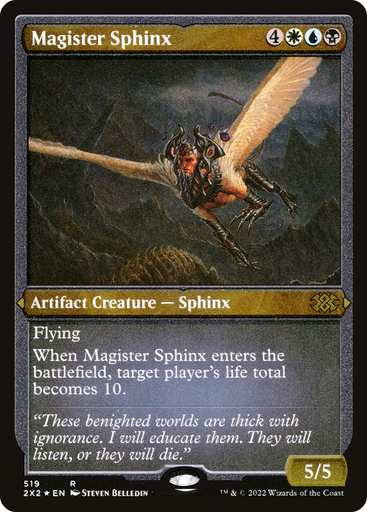 Magister Sphinx (2X2-519) - Double Masters 2022 Etched Foil