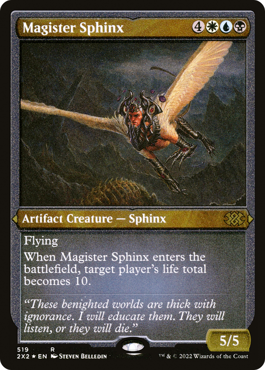 Magister Sphinx (2X2-519) - Double Masters 2022 Etched Foil