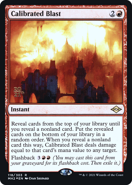 Calibrated Blast (PRE-118) - Modern Horizons 2 Promos (Prerelease) Foil