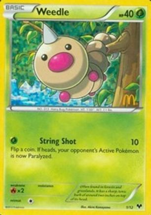 Weedle 1/12 - McDonalds Collection 2014 Holofoil