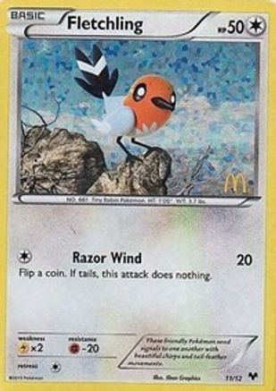 Fletchling (11/12) - McDonalds Promos 2014 Holofoil - Promo