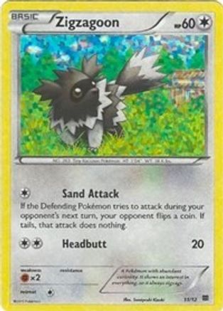 Zigzagoon 11/12 - McDonalds Collection 2015 Holofoil