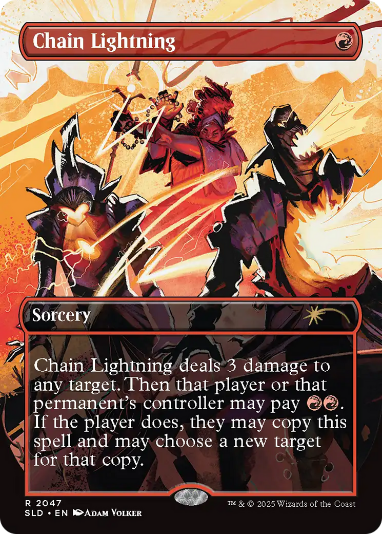 Chain Lightning  (Borderless)(SLD-2047) - Secret Lair Drop