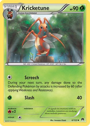Kricketune 006/122 - XY  BREAKpoint Reverse Holofoil - Uncommon