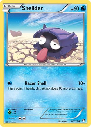 Shellder 22/122 - BREAKpoint Reverse Holofoil