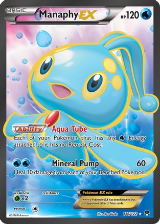 Manaphy EX (Full Art) 116/122 - XY  BREAKpoint Holofoil - Ultra Rare