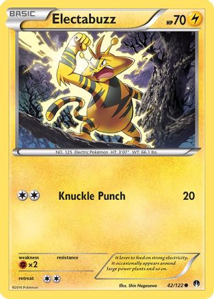 Electabuzz 042/122 - XY  BREAKpoint Reverse Holofoil - Common