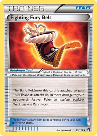 Fighting Fury Belt 099/122 - XY  BREAKpoint Reverse Holofoil - Uncommon