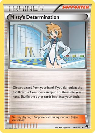 Misty's Determination 104/122 - XY  BREAKpoint Reverse Holofoil - Uncommon