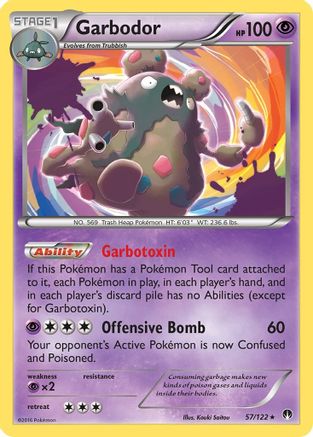Garbodor 057/122 - XY  BREAKpoint Reverse Holofoil - Holo Rare