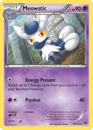 Meowstic (59/122) - XY  BREAKpoint Reverse Holofoil - Rare