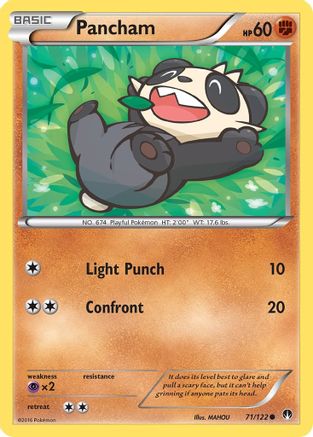 Pancham 071/122 - XY  BREAKpoint Reverse Holofoil - Common