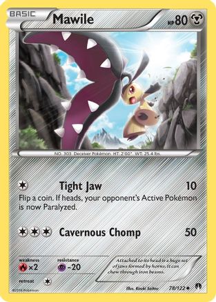 Mawile 078/122 - XY  BREAKpoint Reverse Holofoil - Uncommon