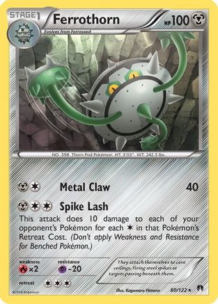 Ferrothorn 080 - XY  BREAKpoint Normal - Rare