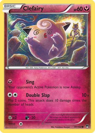 Clefairy - 081/122 - XY  BREAKpoint Reverse Holofoil - Common