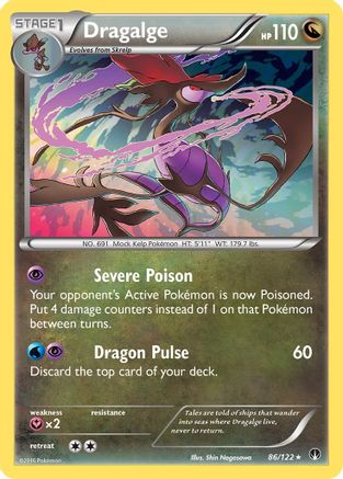 Dragalge 086/122 - XY  BREAKpoint Reverse Holofoil - Holo Rare