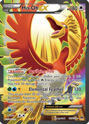 Ho-Oh EX (Full Art) 121/122 - XY  BREAKpoint Holofoil - Ultra Rare