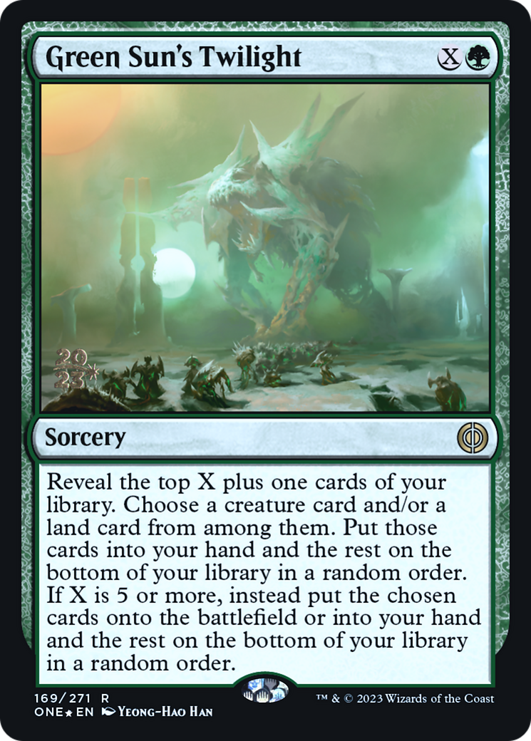 Green Sun's Twilight (PONE-169S) - Phyrexia: All Will Be One Promos Foil