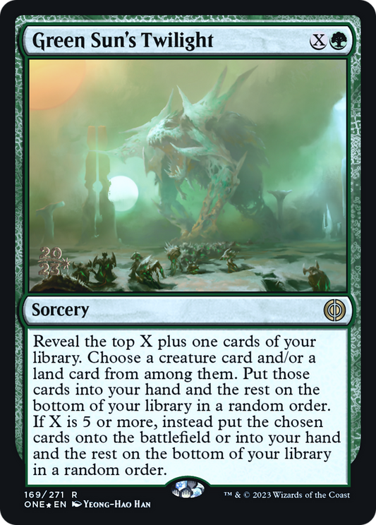 Green Sun's Twilight (PONE-169S) - Phyrexia: All Will Be One Promos Foil