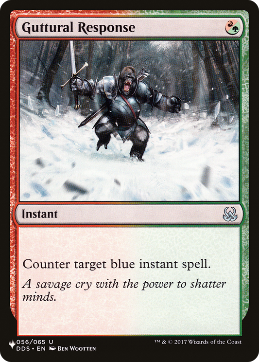 Guttural Response (LIST-DDS-56) - The List