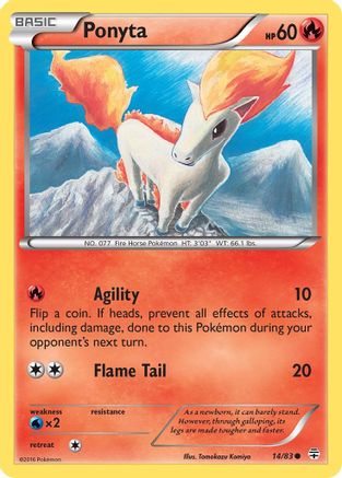 Ponyta 14/83 - Generations Reverse Holofoil