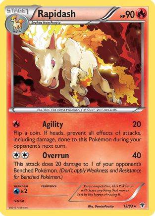 Rapidash - 015/83 - Generations Reverse Holofoil
