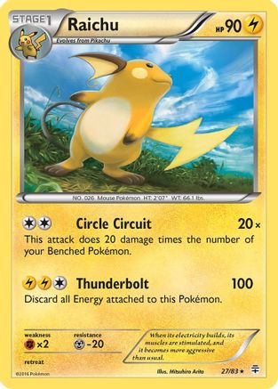 Raichu 27/83 - Generations Reverse Holofoil