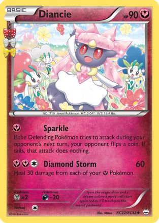 Diancie RC22/RC32 - Generations Radiant Collection Holofoil - Uncommon