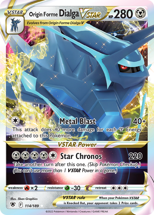 Origin Forme Dialga VSTAR (114/189) - SWSH10 Astral Radiance Holofoil - Ultra Rare