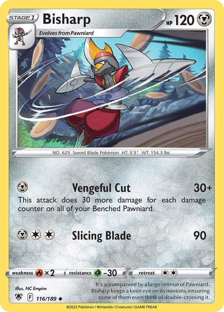Bisharp 116/189 - SWSH10 Astral Radiance Reverse Holofoil - Uncommon