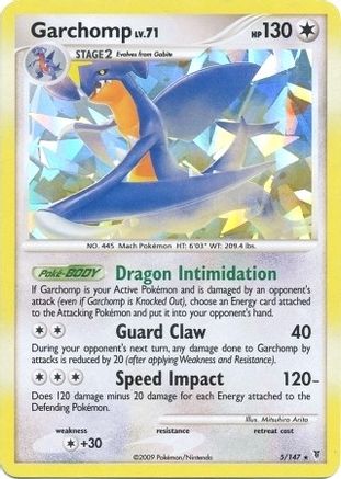 Garchomp - 5/147 (Cracked Ice Holo) 5 - Deck Exclusives Holofoil