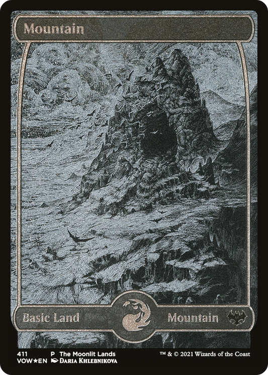 Mountain (VOW-411) - Innistrad: Crimson Vow Etched Foil