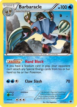 Barbaracle 023/124 - XY  Fates Collide Normal - Rare