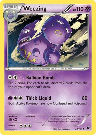 Weezing 028/124 - XY  Fates Collide Normal - Uncommon