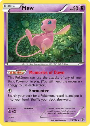 Mew (29/124) - XY  Fates Collide Holofoil - Holo Rare