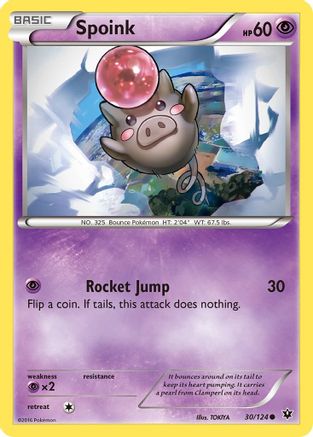 Spoink 30/124 - Fates Collide Reverse Holofoil