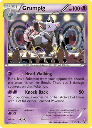 Grumpig 031 - XY  Fates Collide Normal - Rare