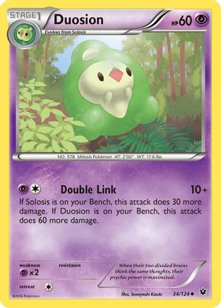 Duosion 034/124 - XY  Fates Collide Reverse Holofoil - Uncommon