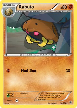 Kabuto 038/124 - XY  Fates Collide Normal - Uncommon