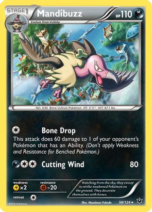 Mandibuzz 058/124 - XY  Fates Collide Normal - Rare