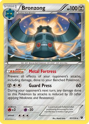 Bronzong 061 - XY  Fates Collide Reverse Holofoil - Rare